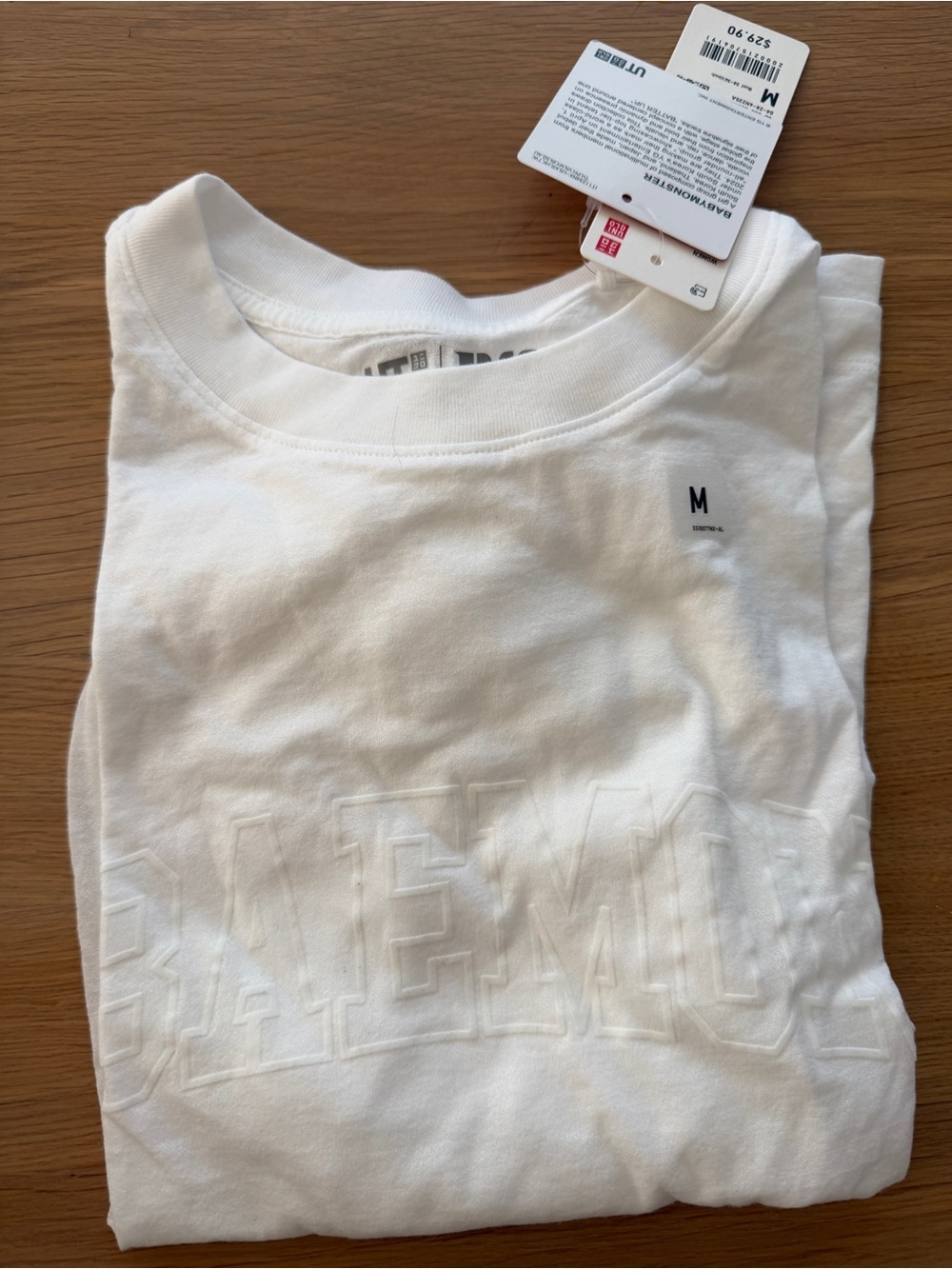 BABYMONSTER x UNIQLO UT Cropped Graphic T-Shirt | Sheer White